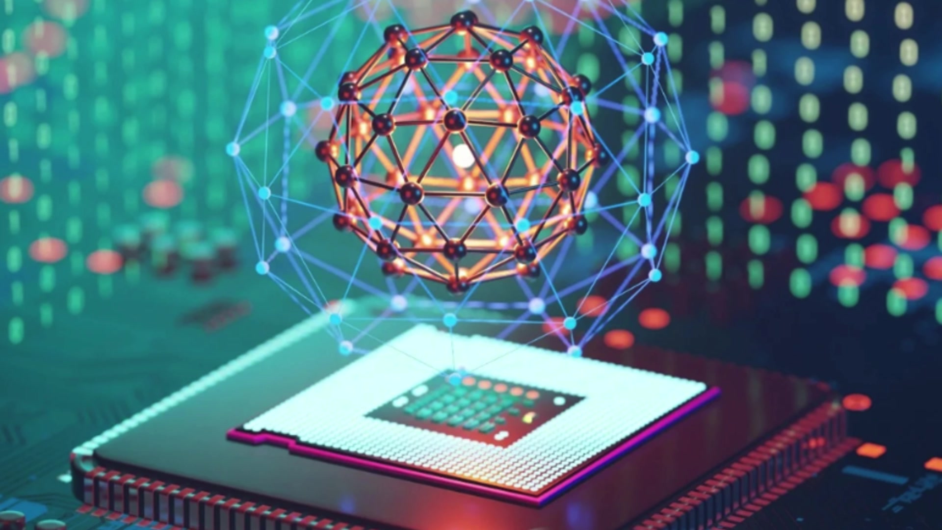 Quantum processor chip visualisation