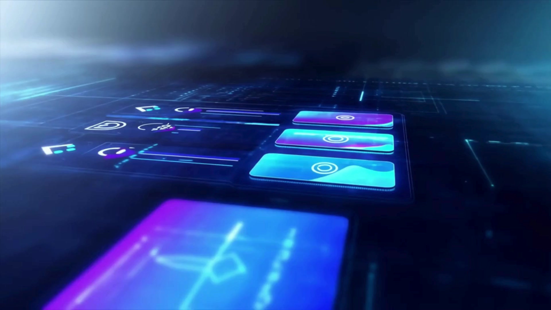 Holographic data interface panels